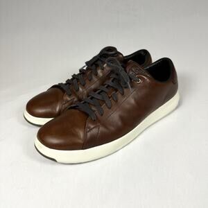 Cole Haan Men's GrandPro Leather Tennis Sneaker Brown Style C28281 Men's 13M